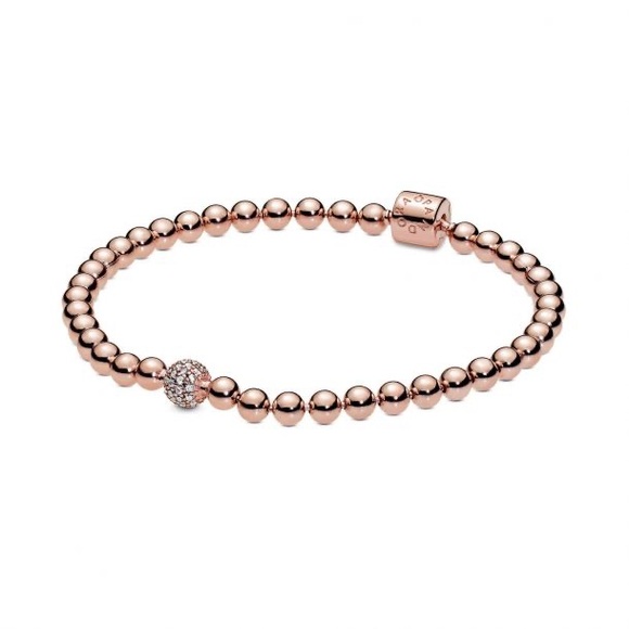 Pandora Jewelry Brand New Pandora Beads Pave Bracelet Rose Gold